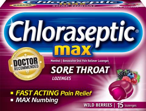 Chloraseptic Max Wild Berry Sore Throat Lozenges